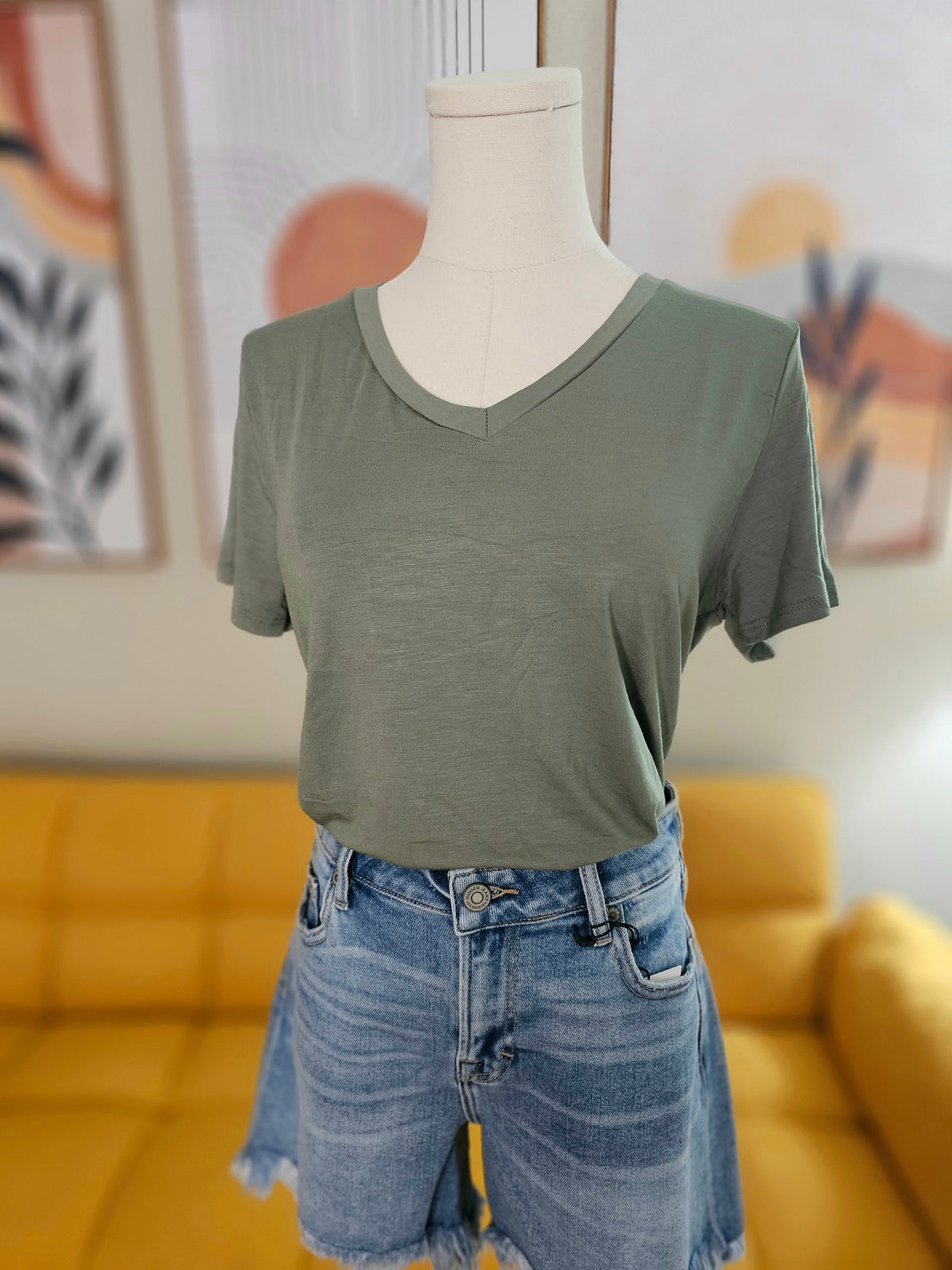 Bamboo V Neck Classic Top