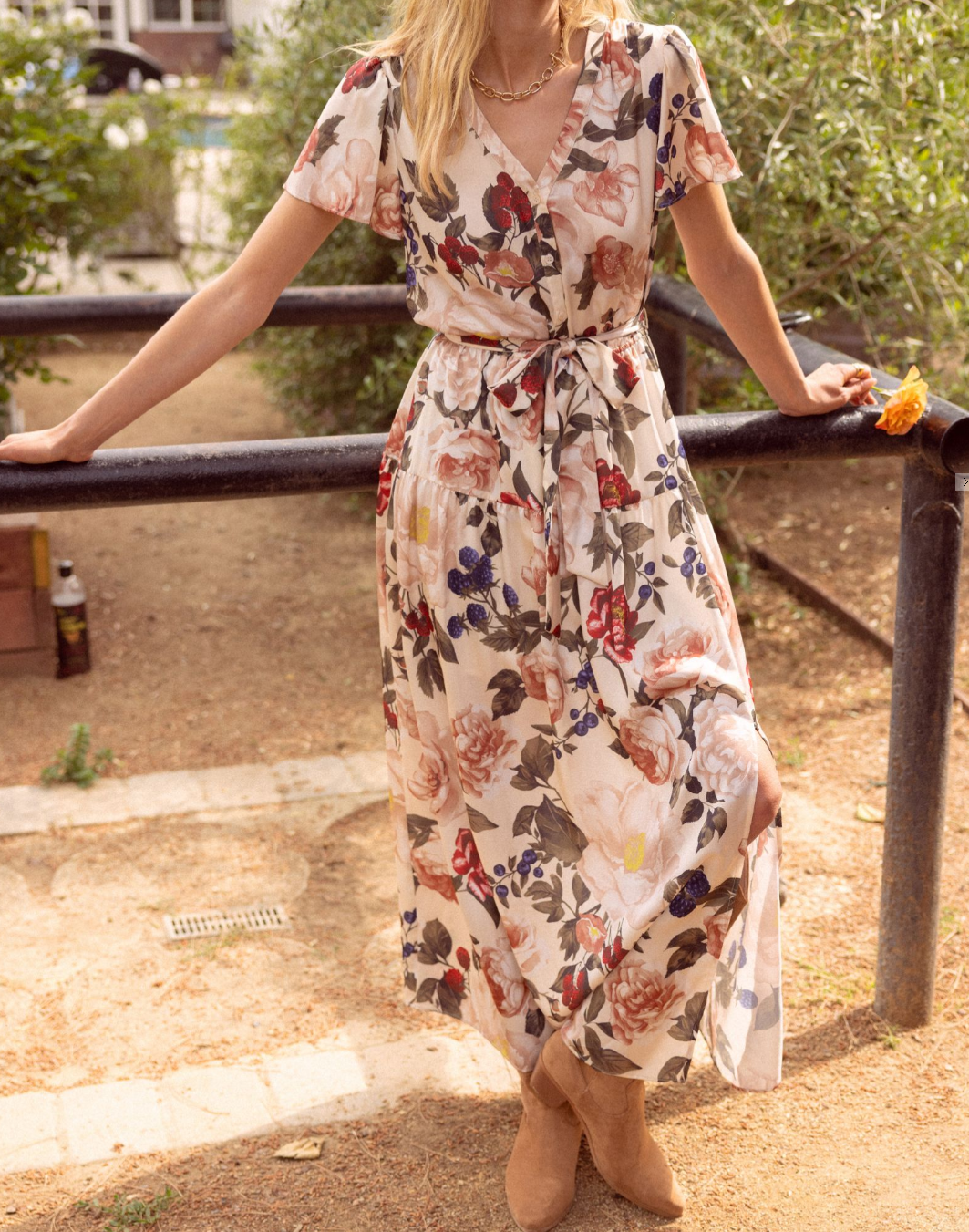Floral Print Maxi Dress