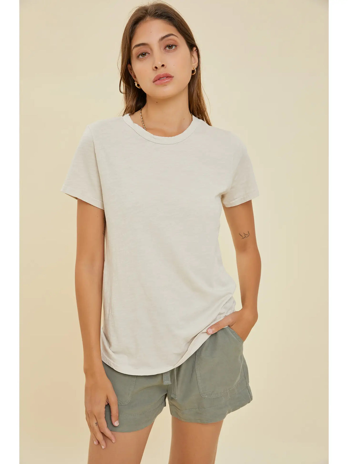 Tencel Shorts with Drawstring