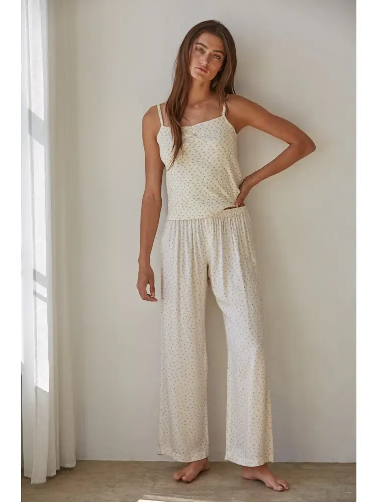 Pointelle Floral Cami